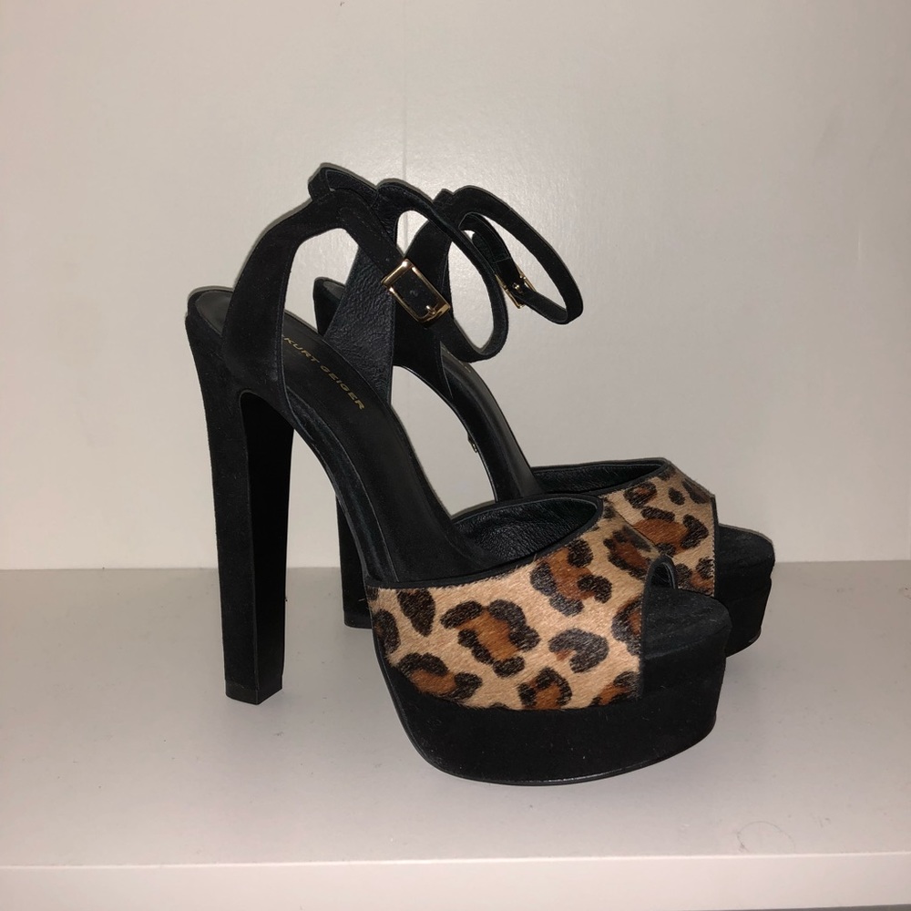 Black Leopard Heels